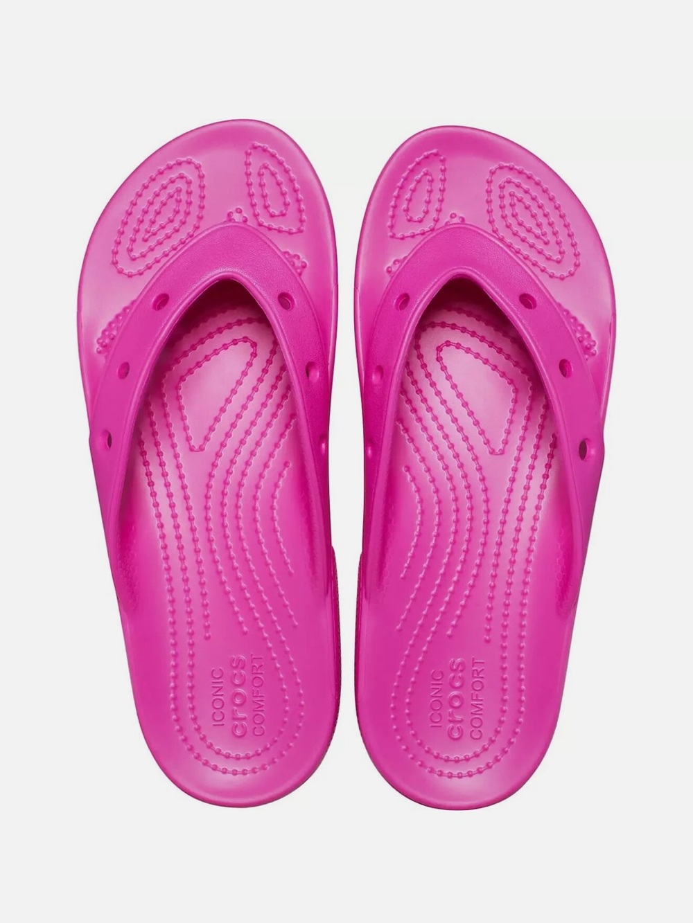 Bright Pink Crocs Classic Flip Flops